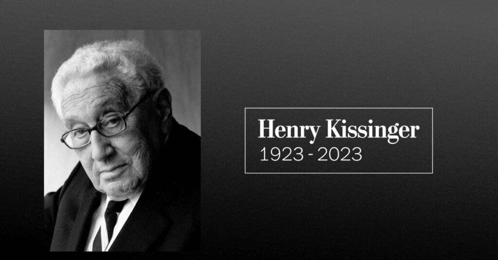 အမေရိကန်နိုင်ငံခြားရေးဝန်ကြီးဟောင်း ဟင်နရီကစ်ဆင်ဂျာ အသက် ၁၀၀ မှာ ကွယ်လွန်