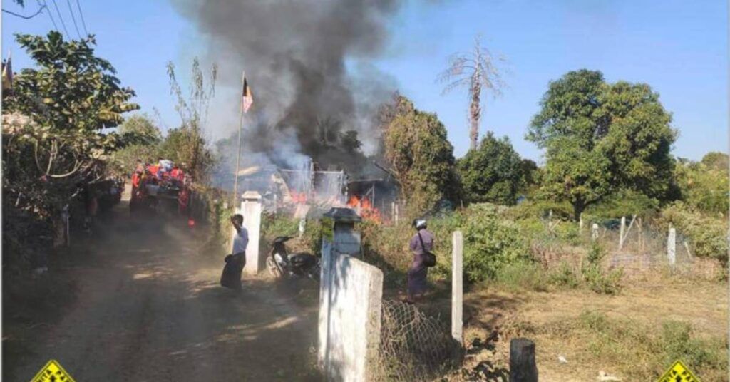 ပြည်မြို့တွင် နေအိမ်သုံးလုံး မီးလောင်ခံရပြီး လေဖျန်းနေသည့် အဖိုးအိုတစ်ဦး သေဆုံး