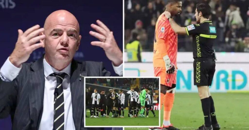 လူမျိုးရေးခွဲခြားမှုပြုလုပ်သည့် ပရိသတ်များ၏အသင်းအား အရှုံးပေးစေသည့် ပြစ်ဒဏ်ချမှတ်နိုင်ရန် လုပ်ဆောင်ရမည်ဟု FIFA ဥက္ကဋ္ဌ အင်ဖန်တီနို တိုက်တွန်း