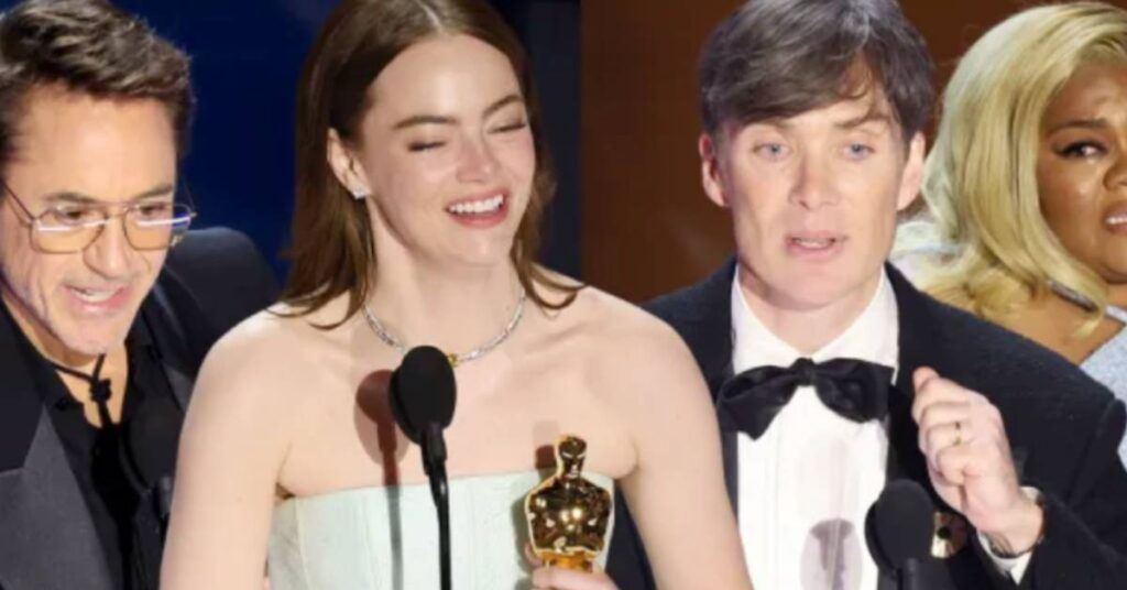 ၂၀၂၄ အော်စကာဆုပေးပွဲတွင် Oppenheimer က အကောင်းဆုံးဇာတ်ကားဆုရပြီး ဇာတ်ဆောင်မင်းသားဆုကို ခီလီယံမာဖီ ၊ ဇာတ်ဆောင်မင်းသမီးဆုကို အမ်မာစတုန်းတို့ ဆွတ်ခူး